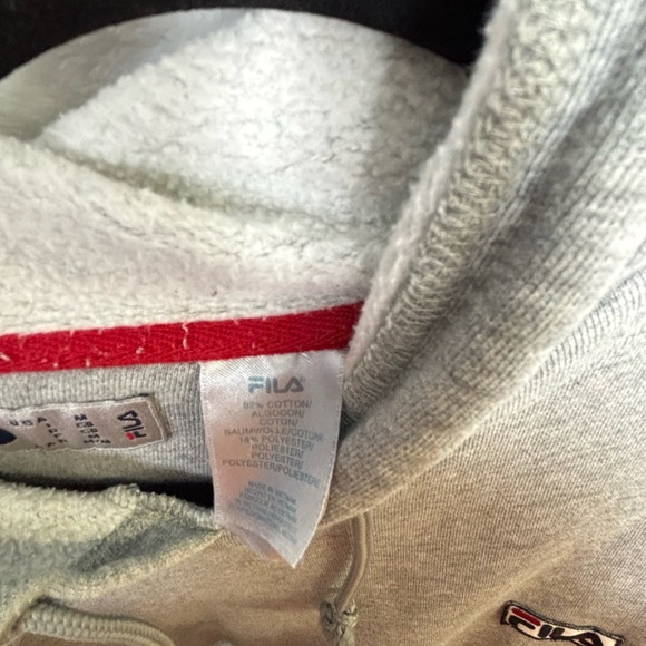 Fila Vintage Heather Gray Hoodie Unisex size Medium - Picture 5 of 10